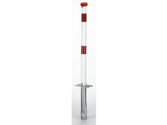 Absperrpfosten Grünenthal, umleg.DK, 1 Ösen Weiß, 60