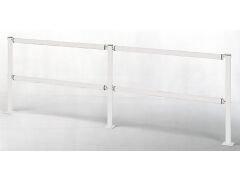 Absperrgittersystem Pfosten, Weiß, z. Einbetonieren - 1000