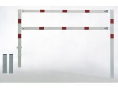 Absperrgitter Moovy, weiß, rote Ringe - 1000mm