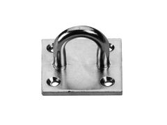 Öse auf Platte 55 x 55 x 4 mm, hell verzinkt