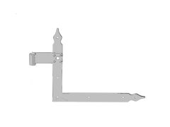 1 Paar Winkelband mit Zierspitze, 250 x 300mm - 13er Rolle - hell verzinkt