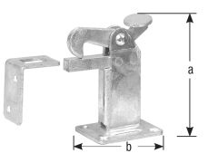 Torfeststeller Bodenmontage zum Aufschrauben, Feuerverzinkt