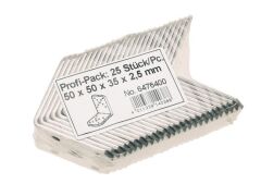 25 x Winkelverbinder mit Steg Profi-Pack 90 x 90 x 65 x 2,5 mm