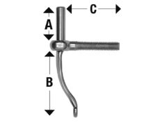 Stützhaken zum Einschrauben Dorn Ø 8 mm, feuerverzinkt