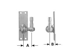 Haken D5 16, 2-fachverstellbar, hell verzinkt