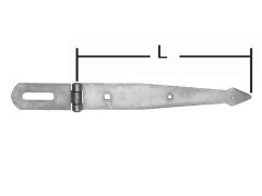Überfalle leicht mit Zierspitze 200 mm, hell verzinkt