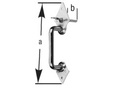 Klinkgriff - Hell verzinkt bis 45mm Türstärke
