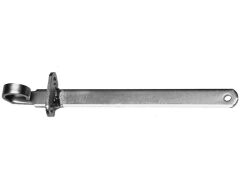 Klinkhebel 250 mm mit Verschlussöse, hell verzinkt