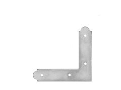 Fenster-Eckwinkel Rheinische Form 90 x 90 mm, hell verzinkt