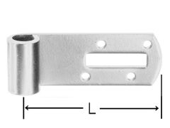 verstellbare Rolle - 13mm Dorn, 115mm lang - 70 - 100mm - hell verzinkt