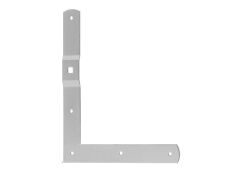 1 Paar Winkelband für verstellbare Rolle / Halbrund - 250 x 200mm - hell verzinkt