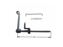 Klappladen-Vorreiber zum Einschrauben 300 mm, hell verzinkt