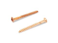 Schnäppchenartikel - 200 Stück Linsensenk-Holzschrauben mit Kreuzschlitz DIN 7995 A2-Cu 4,5X45 Z