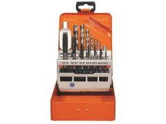 Einschnitt-Gewindebohrer Satz HSS-G, 15-tlg.