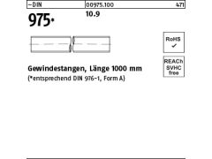 1 x Gewindestangen DIN 975 10.9 M8 (blank/schwarz)