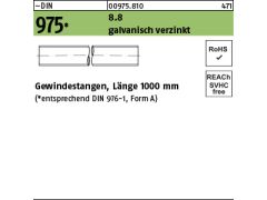 1 x Gewindestangen DIN 975 8.8 M16 verzinkt