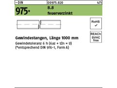 1 x Gewindestangen DIN 975 8.8 U M30 feuerverzinkt
