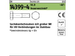 1 x HV Sechskantschrauben EN 14399-4 10.9 M22x130 - Friedberg Feuerverzinkt