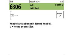 1 x Knebelschrauben DIN 6306 M20 x 70 ohne Druckstück brüniert