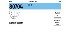 1 x Korbmuttern DIN 80704 M20 Edelstahl A4