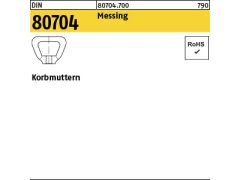 5 x Korbmuttern DIN 80704 Messing M20