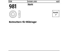 1 x Nutmuttern DIN 981 14 H KM 31 M155 x 3 (blank/schwarz)