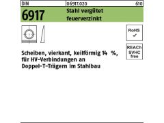 1 x Scheiben DIN 6917 C 45 / ÜH 13 feuerverzinkt Neigung 14%