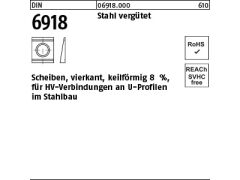1 x Scheiben DIN 6918 C 45 / ÜH 17 Neigung 8% (blank/schwarz)