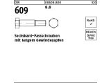 5 x Sechskant-Paßschrauben DIN 609 8.8 M30 x 140