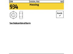 10 x Sechskantmuttern DIN 934 Messing M30