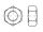 5 x Sechskantmuttern ISO 8673 Kl.6 AU M42x3 (blank/schwarz)