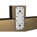 Abbildung von einem Flachverbinder, der auf einem Holzbalken montiert ist