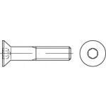 Technische Zeichnung einer Senkkopfschraube nach ISO 10642